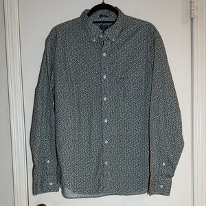 J Crew Slim Untucked Flex Washed Mens Button Down Shirt Size L